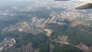 Полет над Москвой на самолете