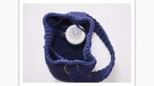 Сумка-торба из трикотажной пряжи. Вязание крючком