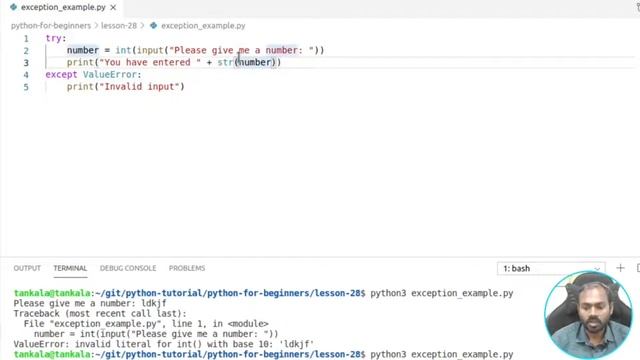 #28 Python Tutorial in Telugu | Tankala Telugu | Exceptions