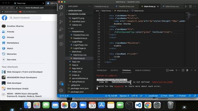 How To Build A Facebook Clone Using React JS? | React JS Projects for Beginners | Simplilearn
