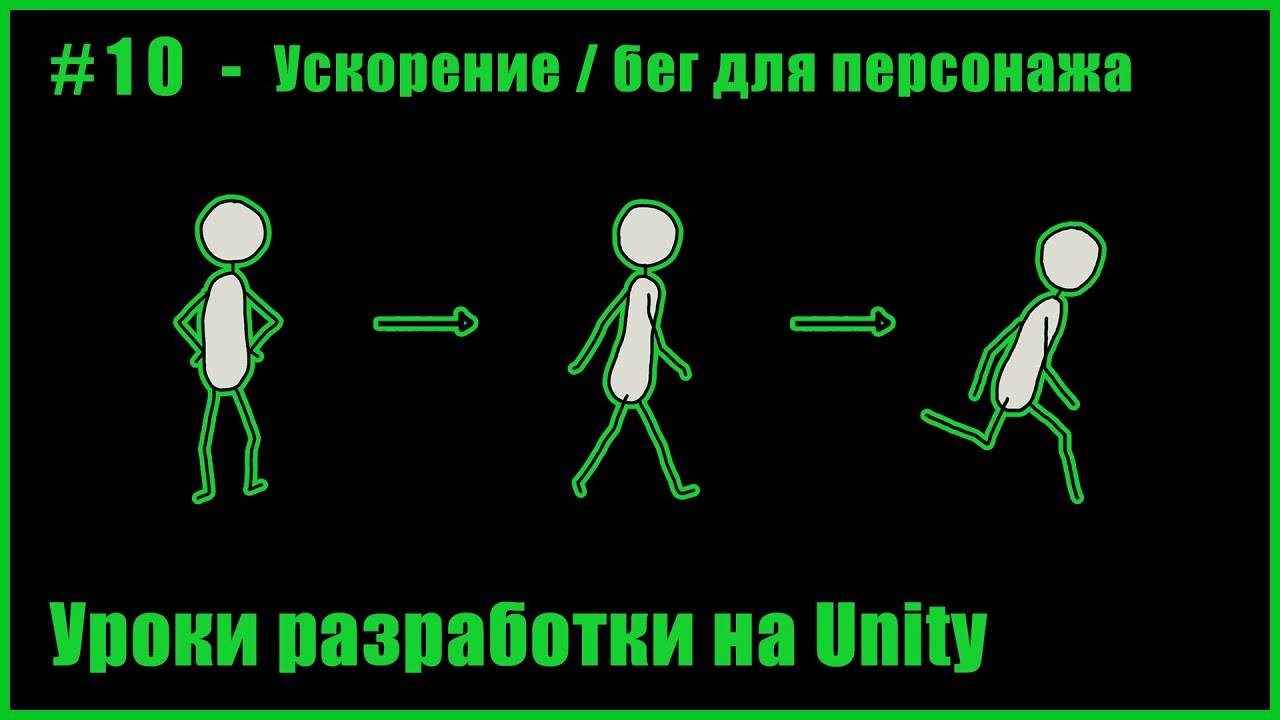 #10 - Ускорение ⧸ бег для персонажа в Unity 2D