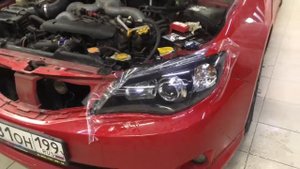 Subaru Impreza тюнинг фар ремонт фар замена линз bi-led
