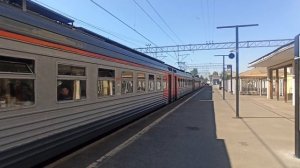 Электропоезд ЭТ2МЛ-078 Рейс Санкт-Петербург - Выборг. Отправляется с задержкой на о.п. Удельная!