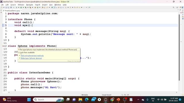 default & static method implementation  in Java8 | default & static in java8 By Naren