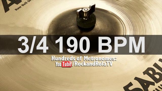 🔴 190 BPM 3/4 Ride Metronome смотреть онлайн