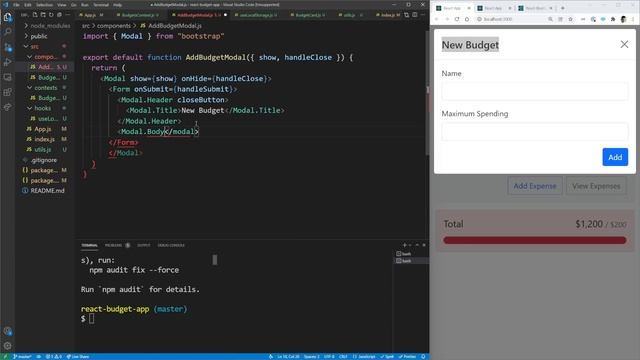 How To Create A Budget App With React