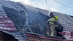 ❗❗❗Огнеборцы локализовали пожар в частном доме Владикавказа