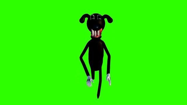 2 красивых футажа cartoon cat и cartoon dog на зеленом фоне