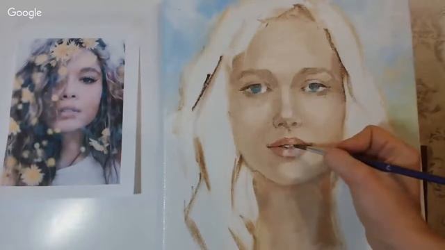 Екатерина Захваткина  Портрет маслом 'Прощание с летом'