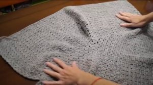 Вязаная шаль-капюшон. Крючок.