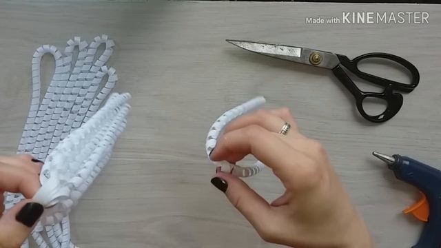 МК резинка на пучок "ДЭВИ" / DIY Канзаши / Elastic band on a bunch of tapes MK