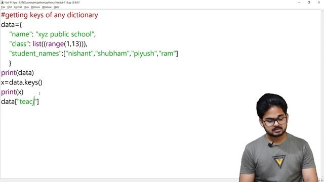Get All Keys Of A Dictionary || Python Course In Hindi || Tutorial 113