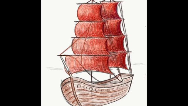 Парусный корабль Рисование поэтапно карандашом  howtodraw a sailing ship Step by step drawing