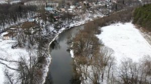 Подольск Усадьба "Дубровицы" зимой с квадрокоптера