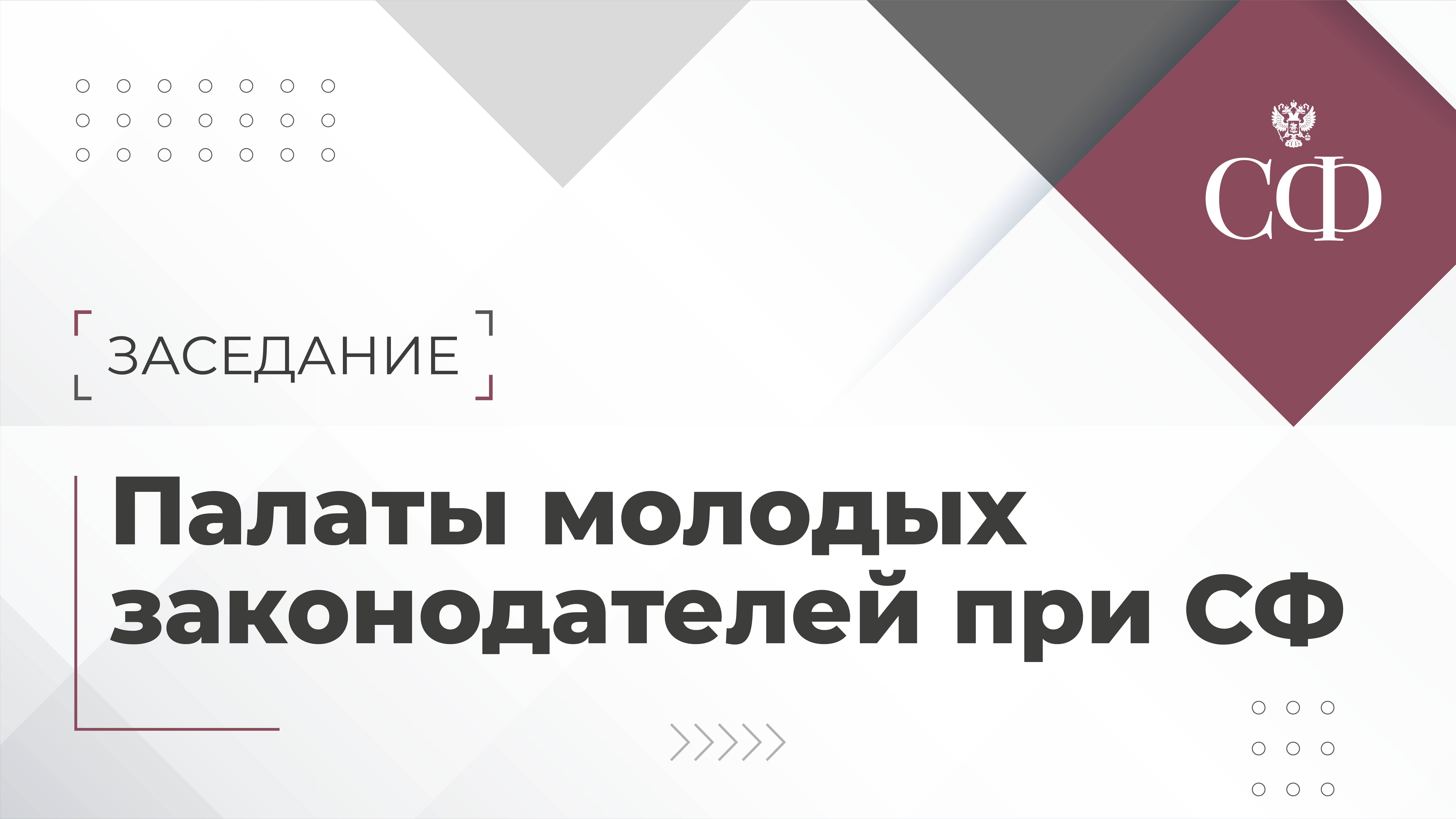 Заседание Палаты молодых законодателей при Совете Федерации