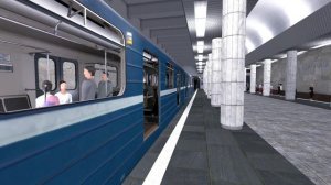 Карта Gm_metro_nsk_line_2_v4. Поезда Номерной и Пришелец на станции метро Сибирская