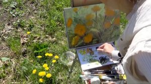 Мастер-класс "Одуванчики маслом". На пленэре с Татьяной Букреевой. Dandelion oil