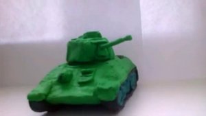 Т 34-76( обр1942 г) из пластилина!!