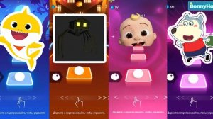 Spider House Head Vs Baby Shark Vs Cocomelon Vs Wolfoo _ Tileshop EDM Rush Gameplay