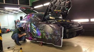 Нанесение пленки AUDI TTS 2face