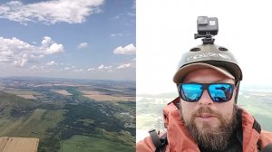 с парапланом над Юцой. Версия с телефона #горы #параглайдинг #параплан #юца #юца