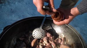 ГОТОВЛЮ РЁБРА БЫЧКА НА УЖИН В ГОРАХ КАВКАЗА