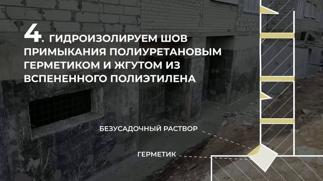 Гидроизоляция фундамента жидкой полимерной мастикой Elastomeric110 (Поэтапное нанесение)