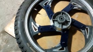VID 2 ремонт литого колеса мопеда Альфы