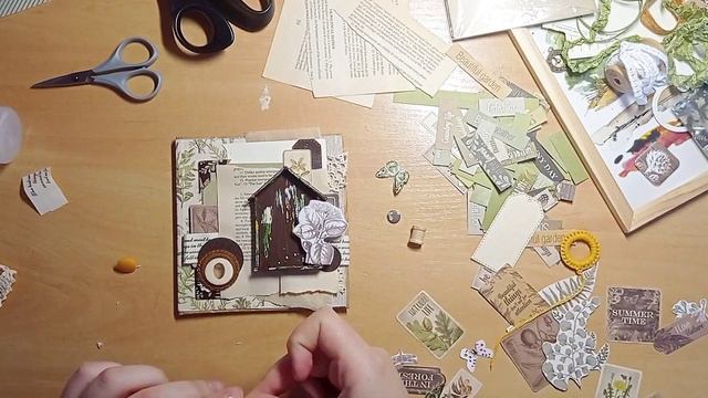 Процесс создания скрап открытки смотреть онлайн