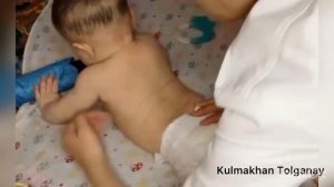 Баланың арқасына массаж/Массаж спины для новорождённых/Массаж спины для детей