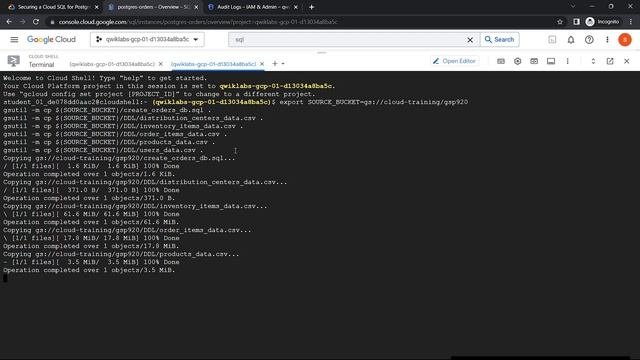 Securing a Cloud SQL for PostgreSQL Instance | qwiklabs | GSP920 ...