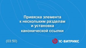 Привязка элемента к нескольким разделам, установка канонической (основной) ссылки