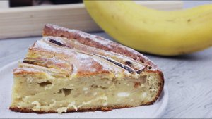 Творожно - Банановый кекс. Простая и вкусная выпечка к чаю
