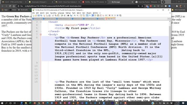 Fundamentals of IT - Chapter 4 Web Page Basics Part 1 - Lecture/Demo - Spring 2021 смотреть онлайн