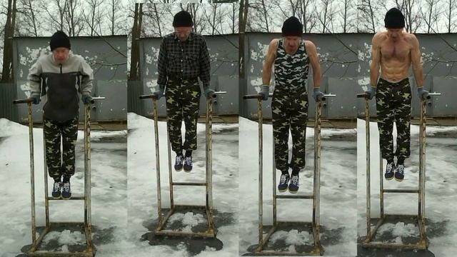 164 Отжимания на брусьях 42,41,41,39 16 Подъёмов переворотом, волспин. смотреть онлайн