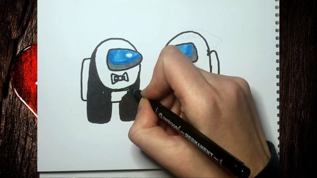 Как нарисовать Амонг Ас / Амонг Ас свадьба простой рисунок / How to draw AMONG US