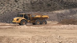 Volvo A40F 40 Ton Articulated Dump Truck Working in Sloan, Nevada