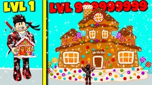 Я ПОСТРОИЛ ПРЯНИЧНЫЙ ДОМИК 999,999,999 УРОВНЯ В РОБЛОКС !