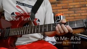 Take On Me - a-ha cover guitar tab + Backing track (rock beat)