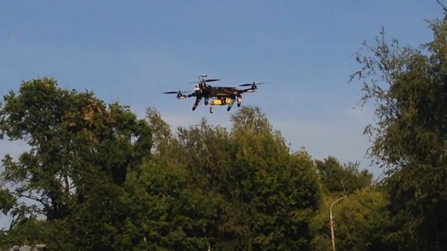 Квадрокоптер Своими Руками. Первый Полет Коптера. Московская область / Quadcopter First Flight Test
