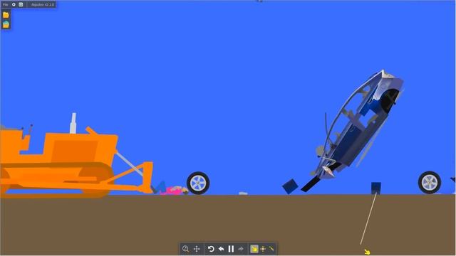 ОГРОМНЫЕ МОЛОТЫ СМЕРТИ! МАШИНА РАЗЛЕТЕЛАСЬ НА КУСОЧКИ! СИМУЛЯТОР РАЗРУШЕНИЯ МАШИН В Algodoo смотреть онлайн