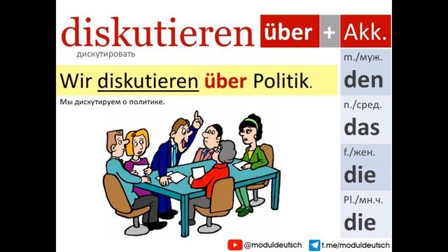 ВСЕ ГЛАГОЛЫ С ПРЕДЛОГОМ ÜBER