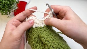 МК новогодний носочек крючком. Подарок на Новый год. Рождественский носок. Новогодний декор.