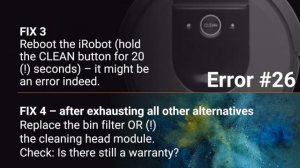 iRobot Error 26 airflow obstruction FIXED - several options - Roomba vacuum