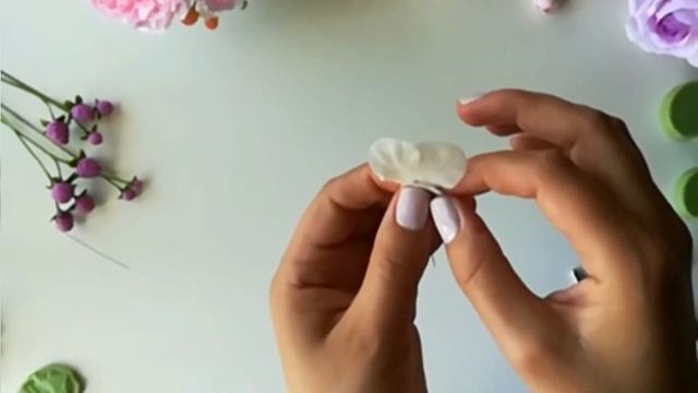 Мастер-класс. Анютины глазки из холодного фарфора.