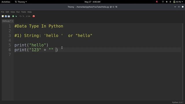 String Data Type in python | Python For Beginners | Amol Blog Python | Hindi | #19