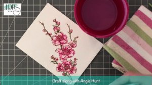 Craft Along with Angie Hunt - Cherry Blossom Card - Ep. 15