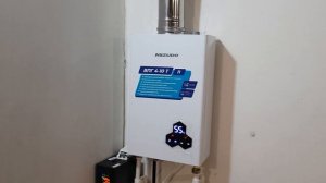 Дешевый котел отопления из газовой колонки Mizudo турбо с дистанционным запуском