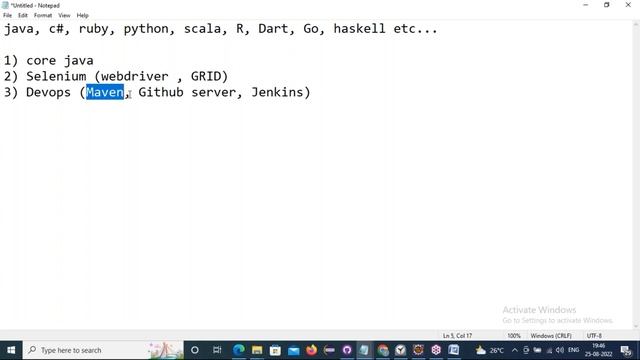 SELENIUM with JAVA tutorials || Demo - 1 || by Mr. Ravi Kanth Lella On 25-08-2022 @7PM IST
