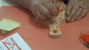 Мезенская роспись. Урок 15. Роспись доски.